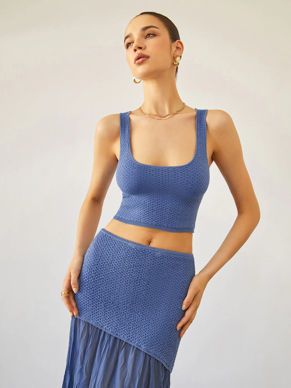 Sea Breeze Graceful Crop Knit Top - Image 10