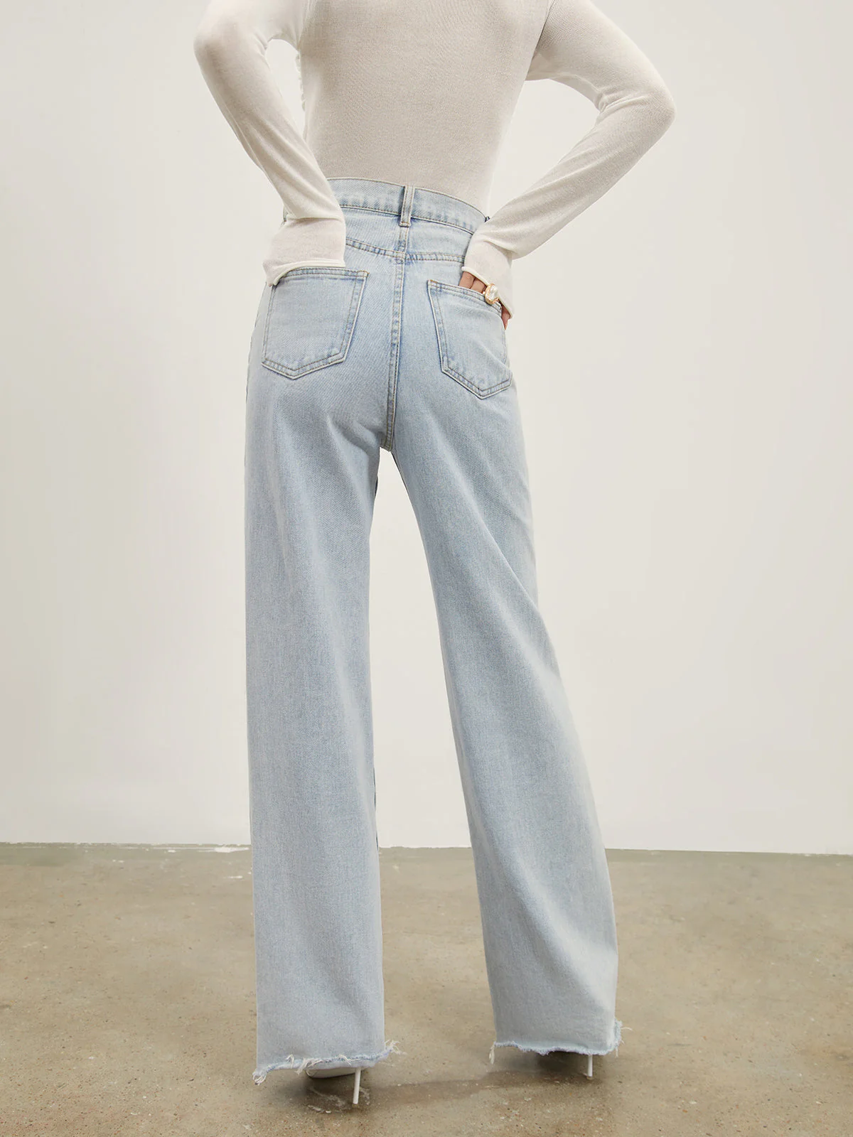 Denim Straight Graceful Leg Jeans - Image 34