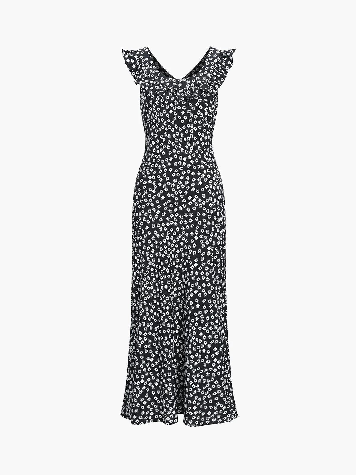 Daisy Floral Graceful Print Long Dress - Image 16