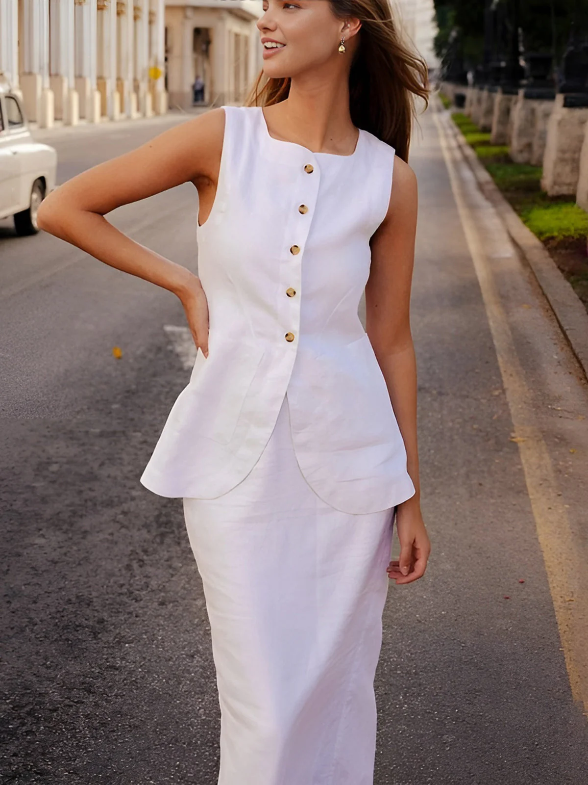 Cotton Blends Graceful Skirt Set - Image 13