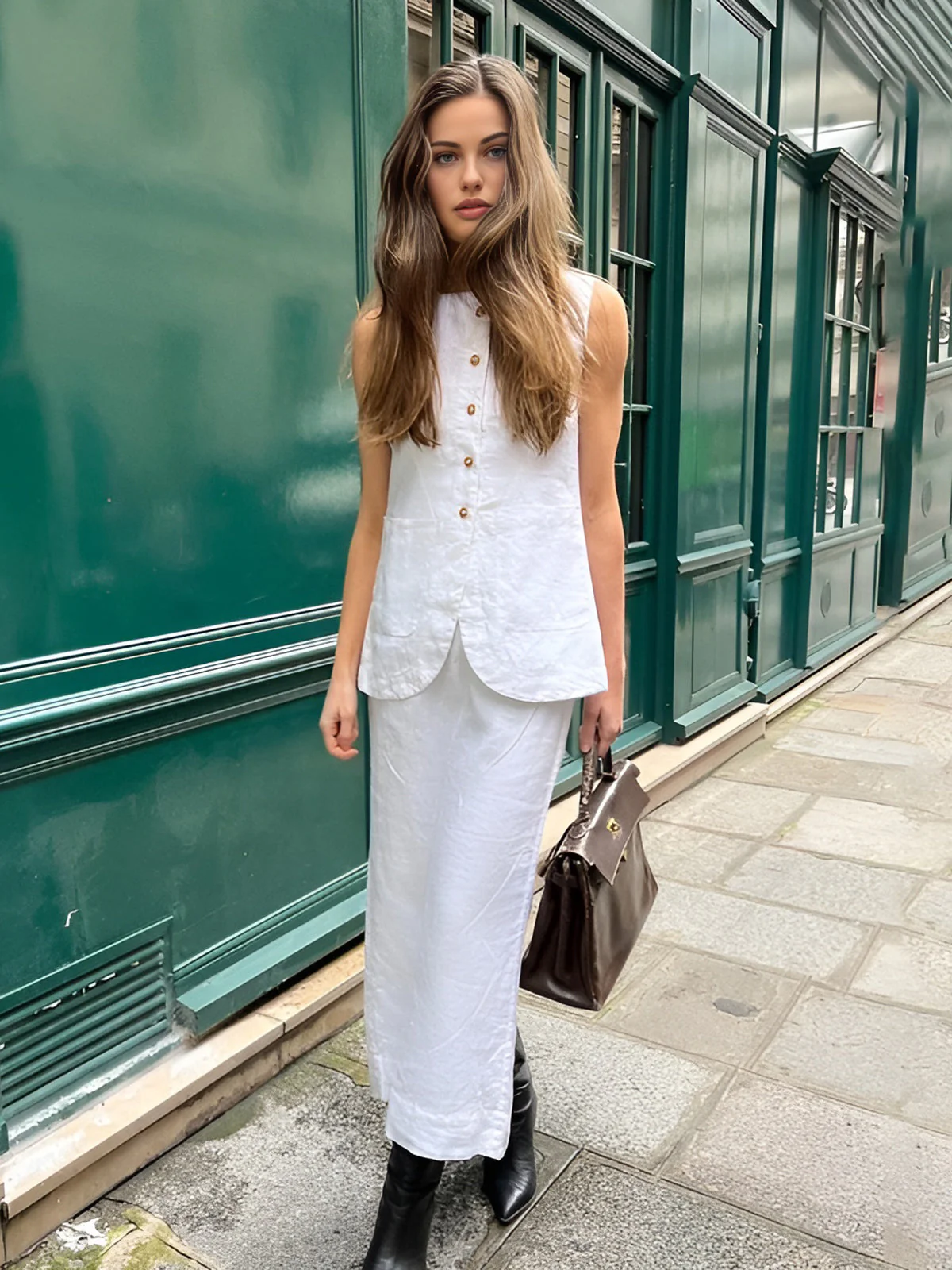 Cotton Blends Graceful Skirt Set - Image 7