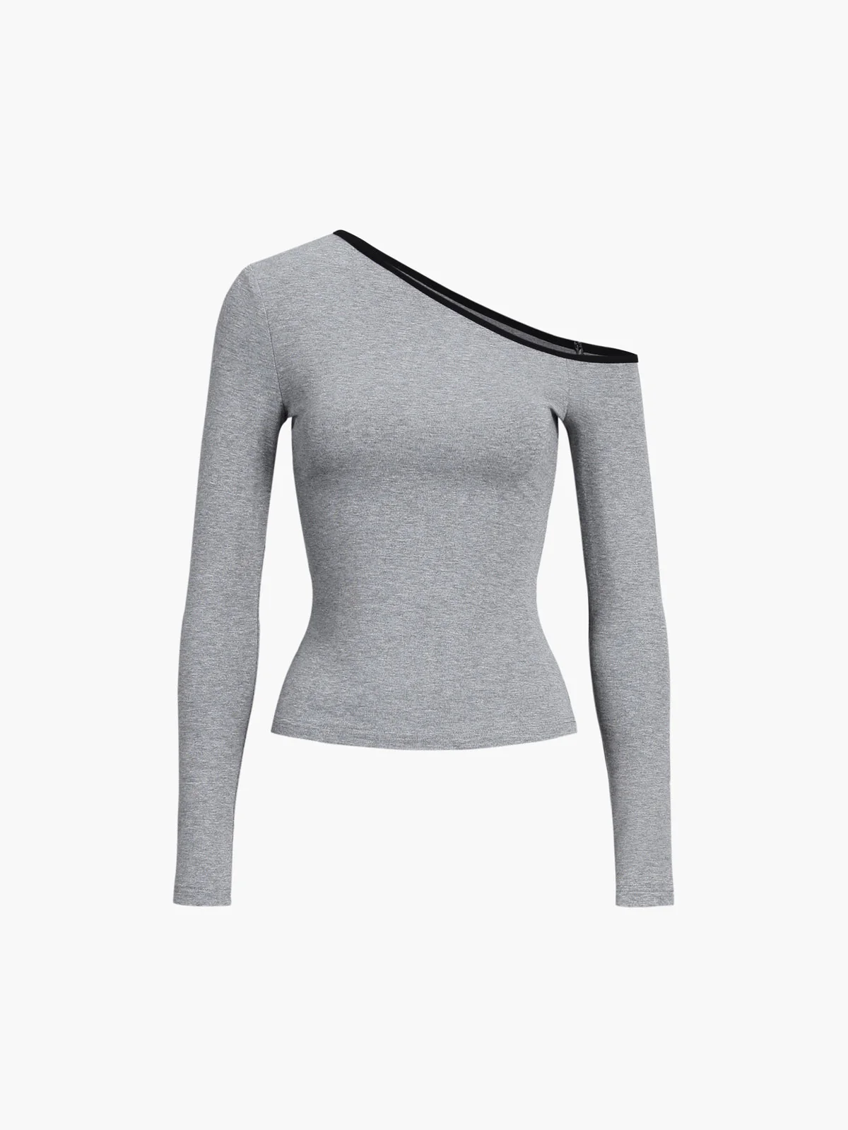Contrast Trim Off Trendy Shoulder Long Sleeve Shirt - Image 22