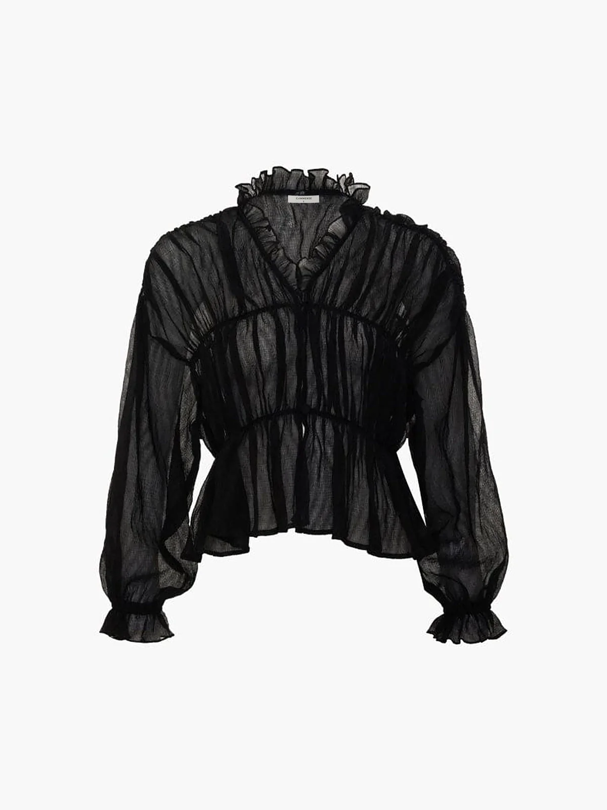 Chiffon Ruffle Graceful Detail Blouse - Image 5