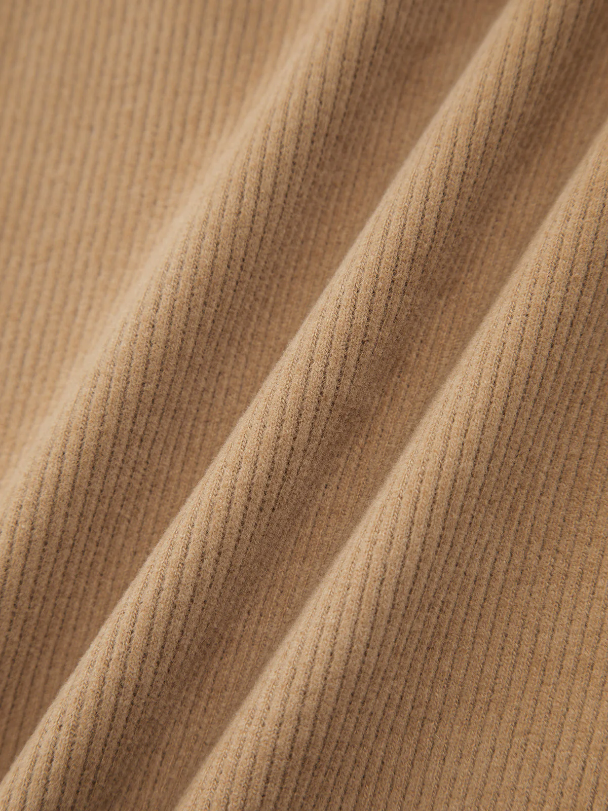Camel Drawstring Ribbed Trendy Wide Leg Pants - Image 9