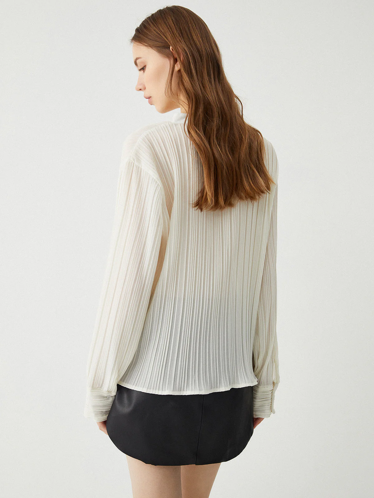 Button Up Graceful V-neck Shirt - Image 5