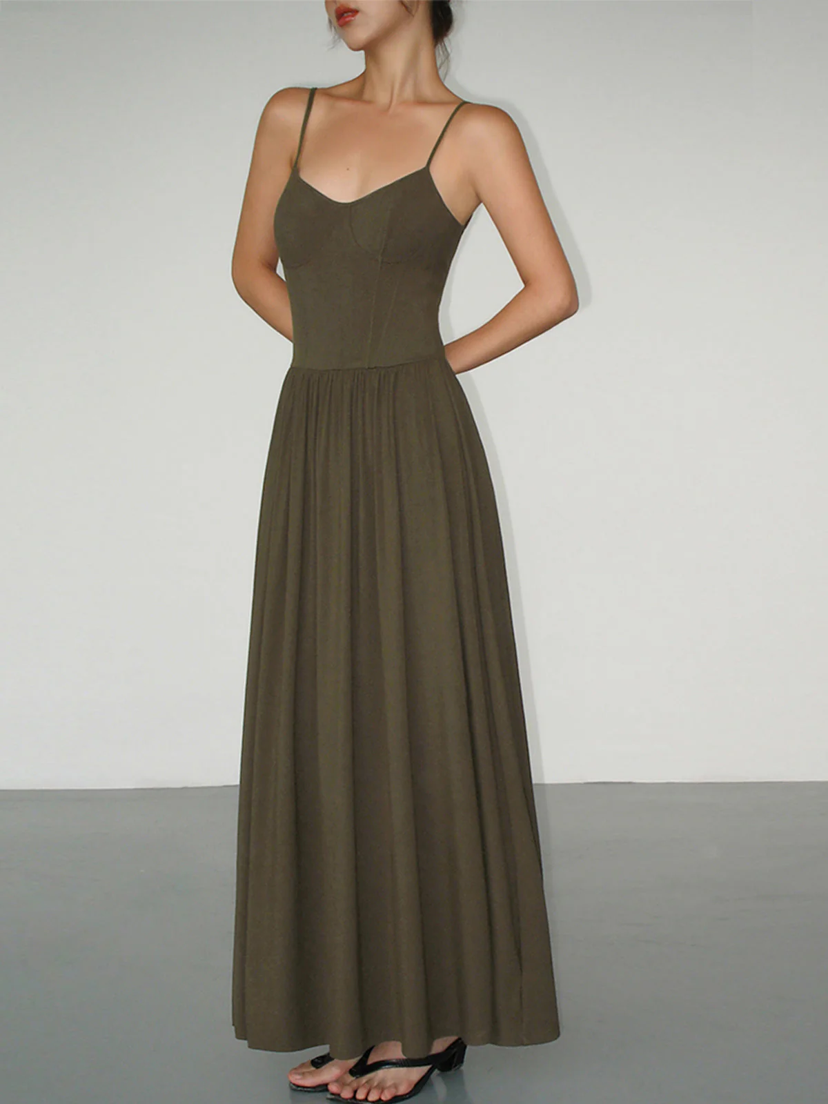 Bustier Corset Open Trendy Back Long Tank Dress - Image 10
