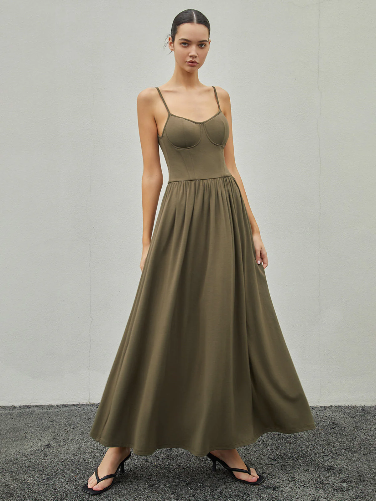 Bustier Corset Open Trendy Back Long Tank Dress - Image 12