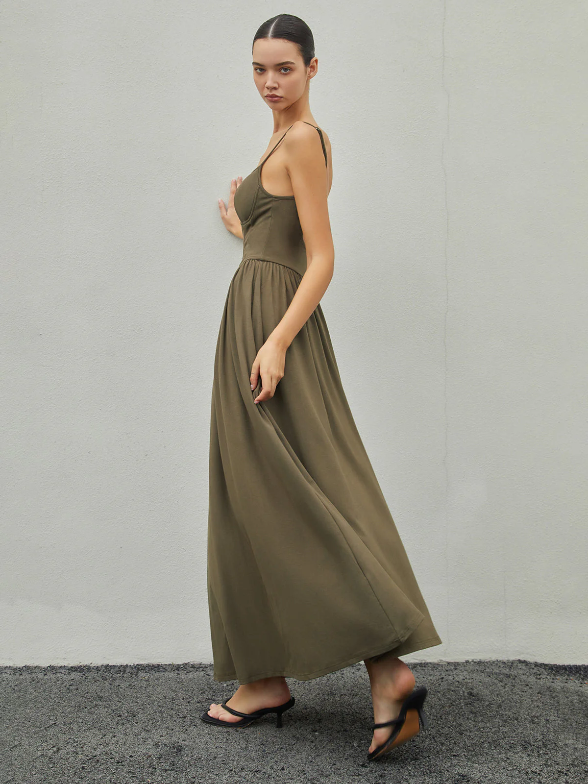 Bustier Corset Open Trendy Back Long Tank Dress - Image 15