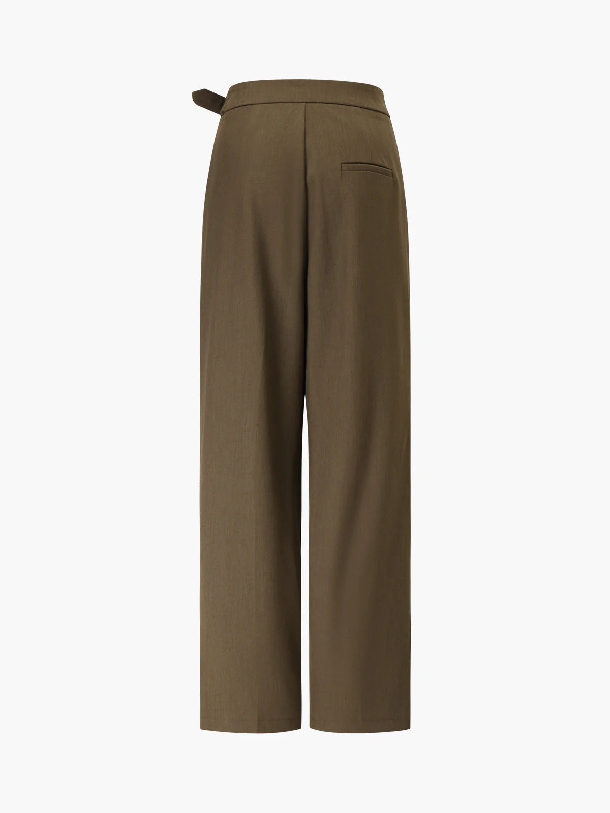 Business Casual Belted Trendy Straight Leg Dress Pants - Image 3
