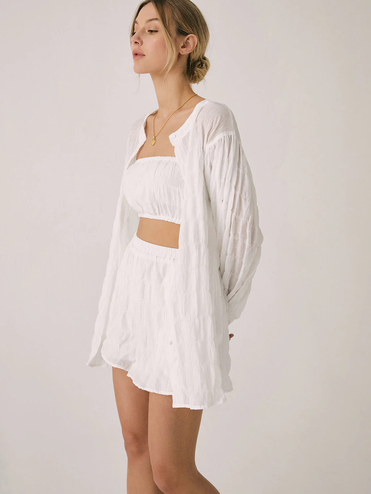 Breathable Three Graceful Piece Shorts Set - Image 7