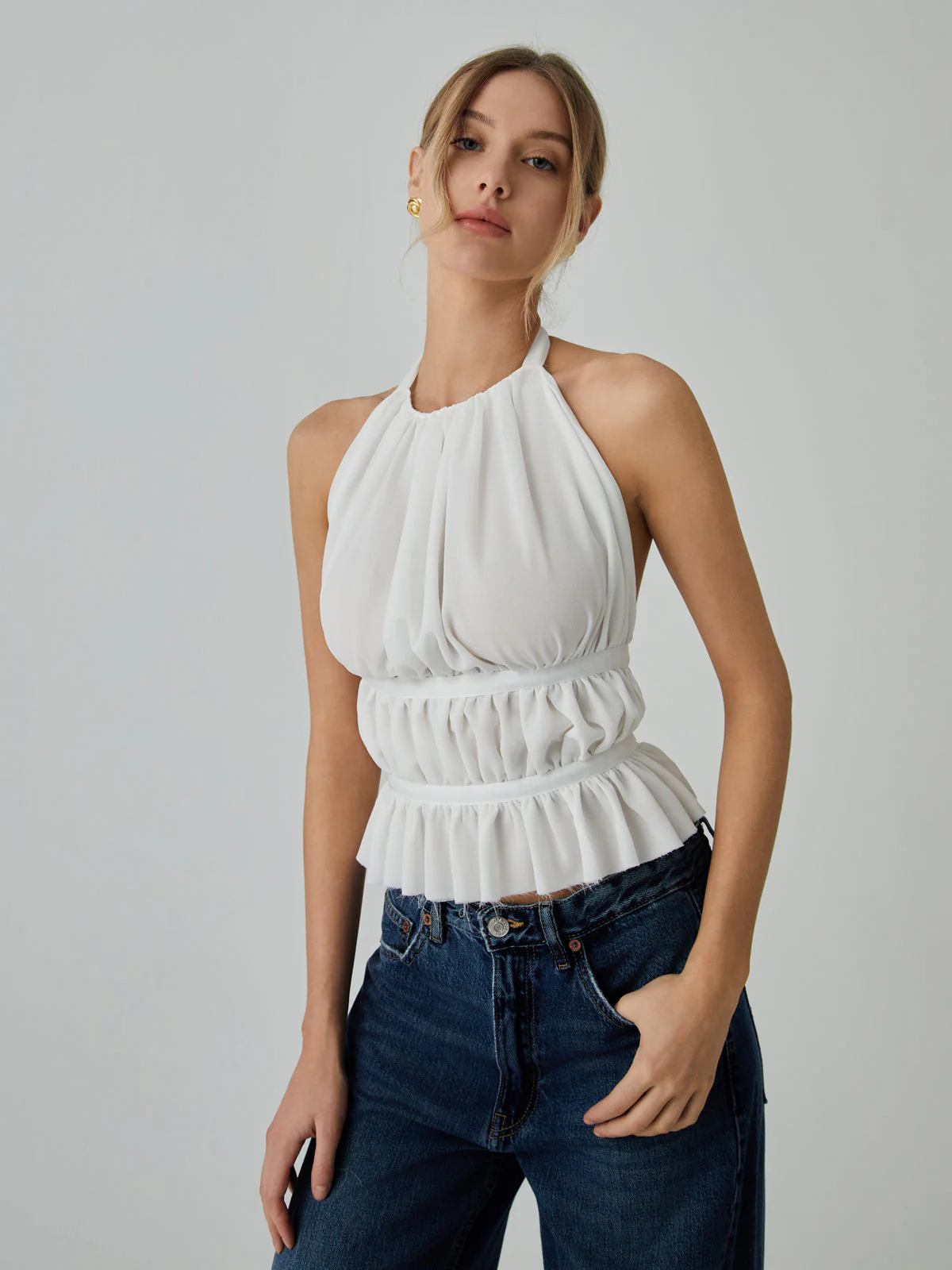 Backless Halter Graceful Tank Top - Image 11