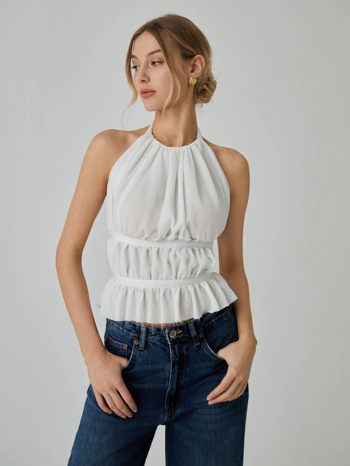 Backless Halter Graceful Tank Top - Image 8