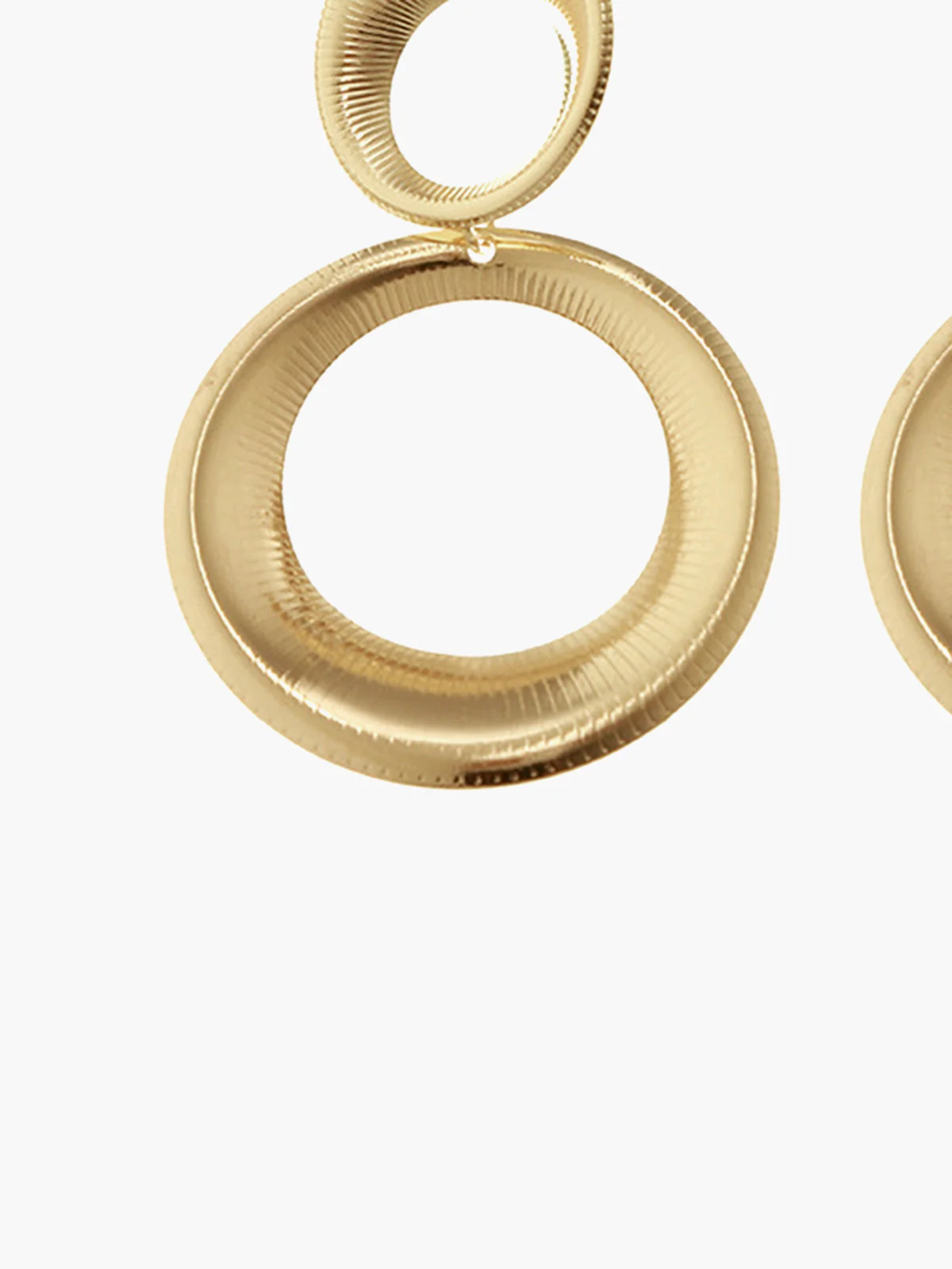 Vintage Round Graceful Bold Pendant Earrings - Image 5