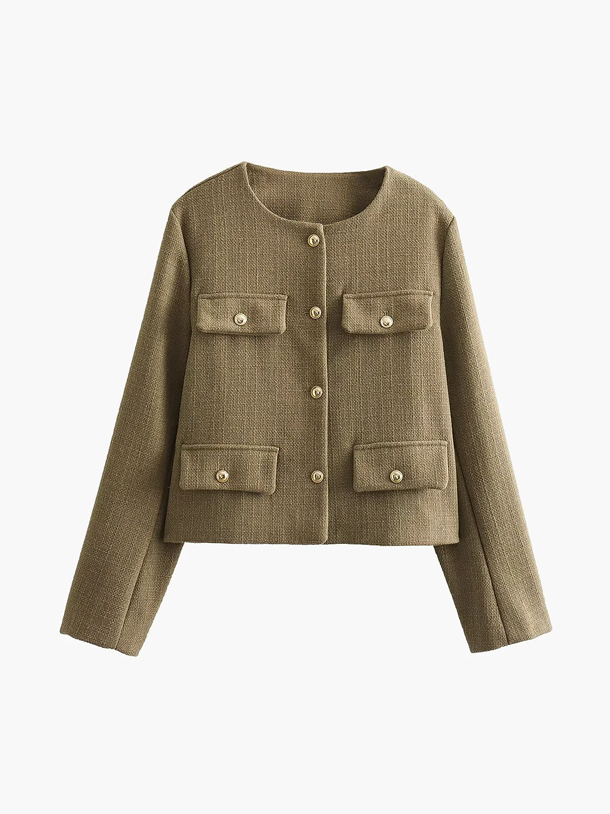 Vintage Button Graceful Tweed Blazer - Image 18