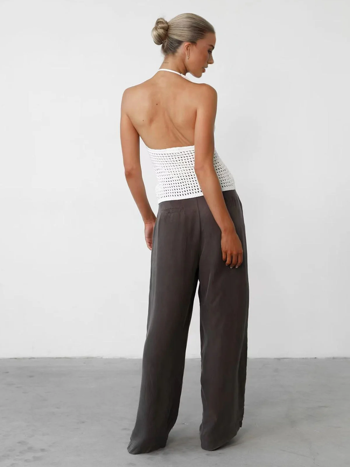 Tie Knot Graceful Knit Tank Top - Image 4