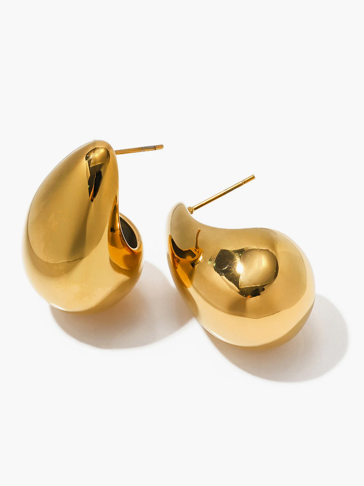 Teardrop Charming Hoop Earrings - Image 2
