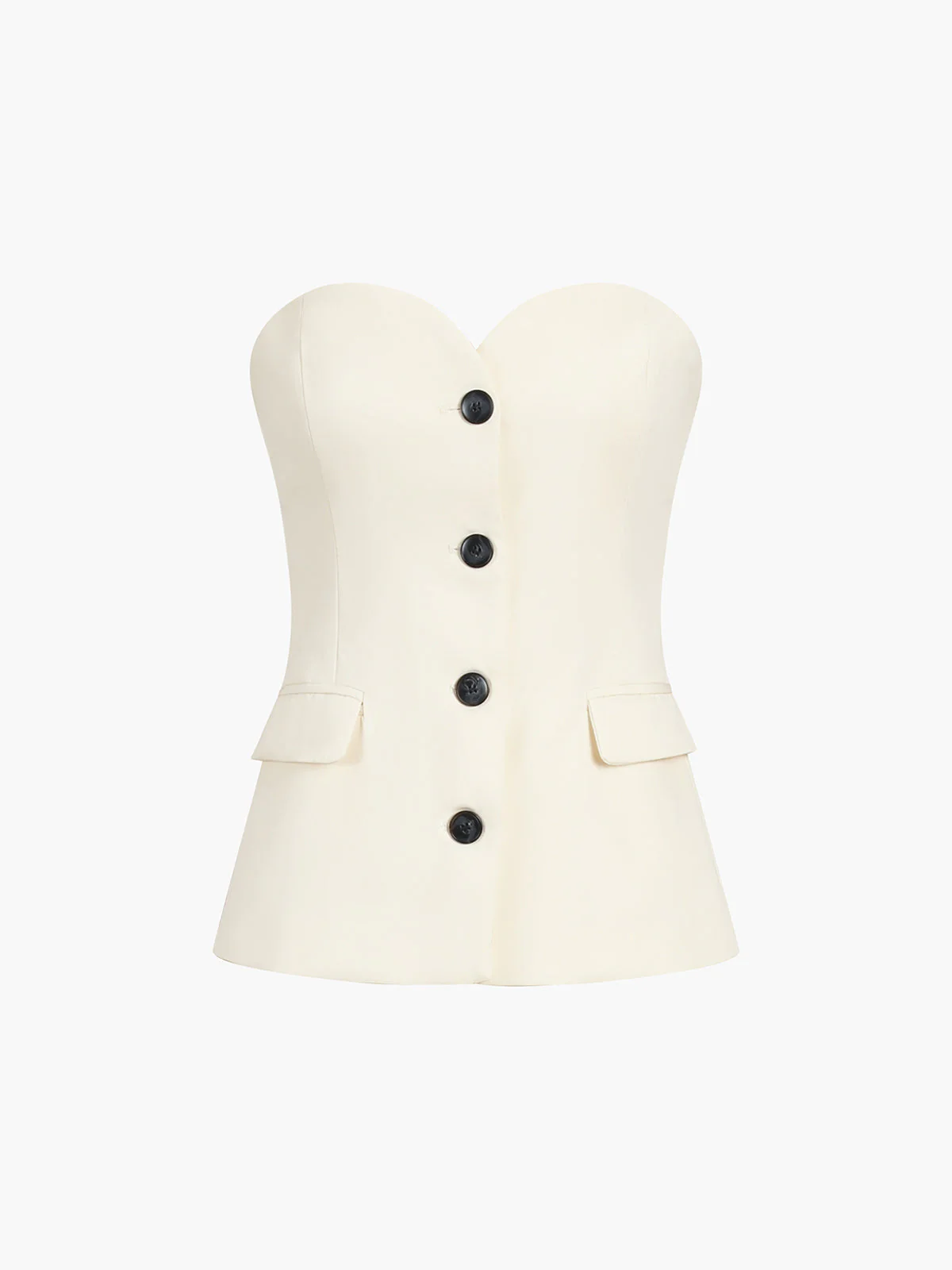 Solid Tube Top With Modern Wide Leg Pants Set - Image 33