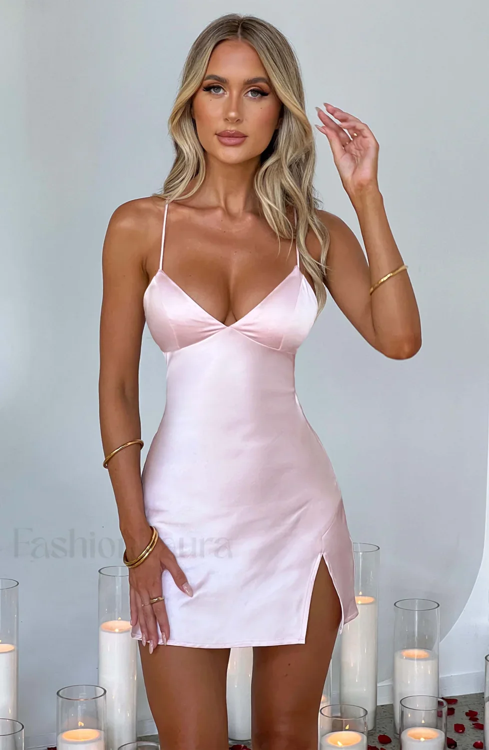 Avril Mini Graceful Dress - Blush - Image 16