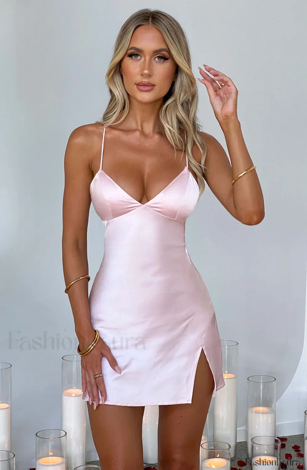 Avril Mini Graceful Dress - Blush - Image 27