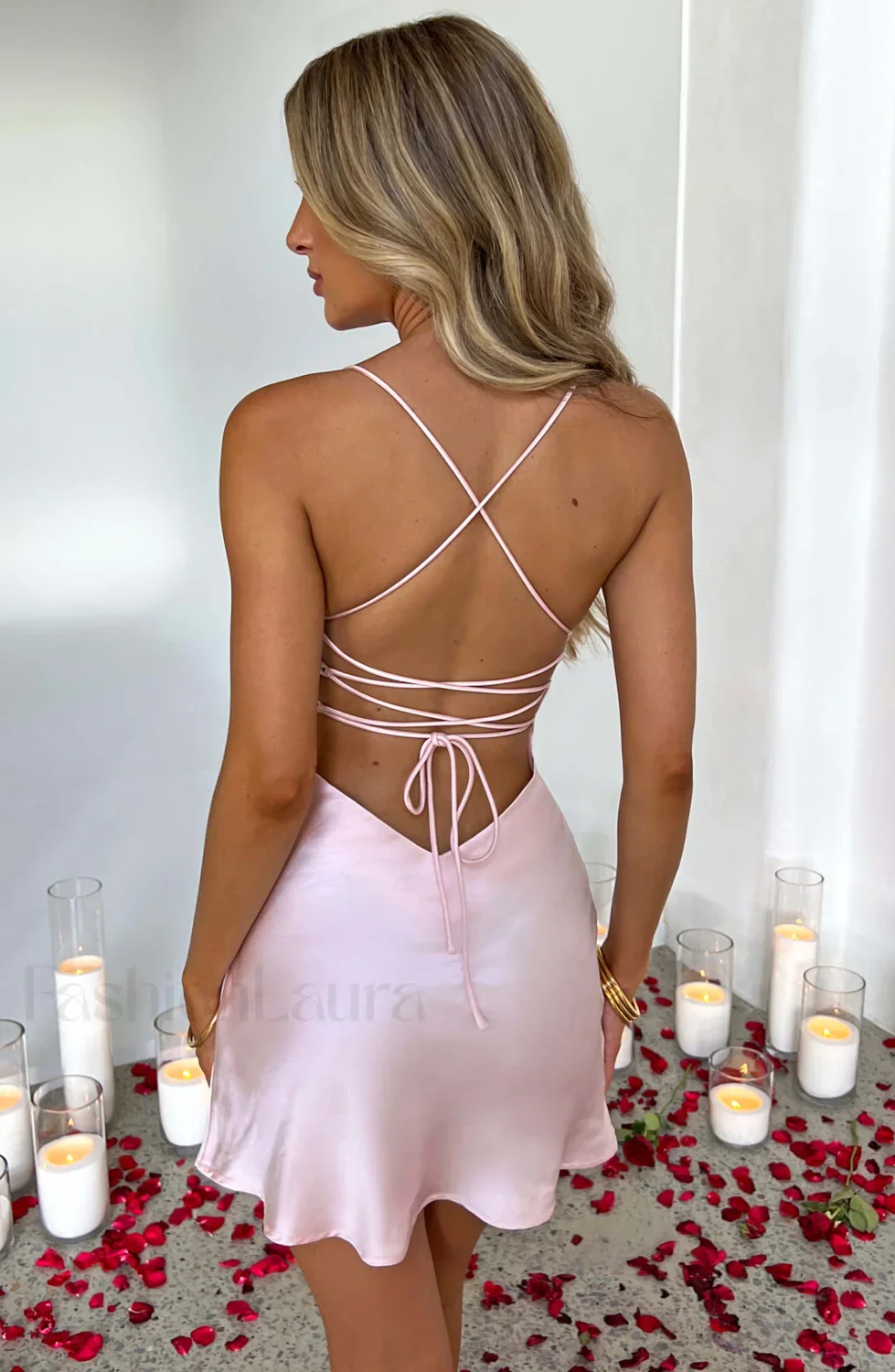 Avril Mini Graceful Dress - Blush - Image 4