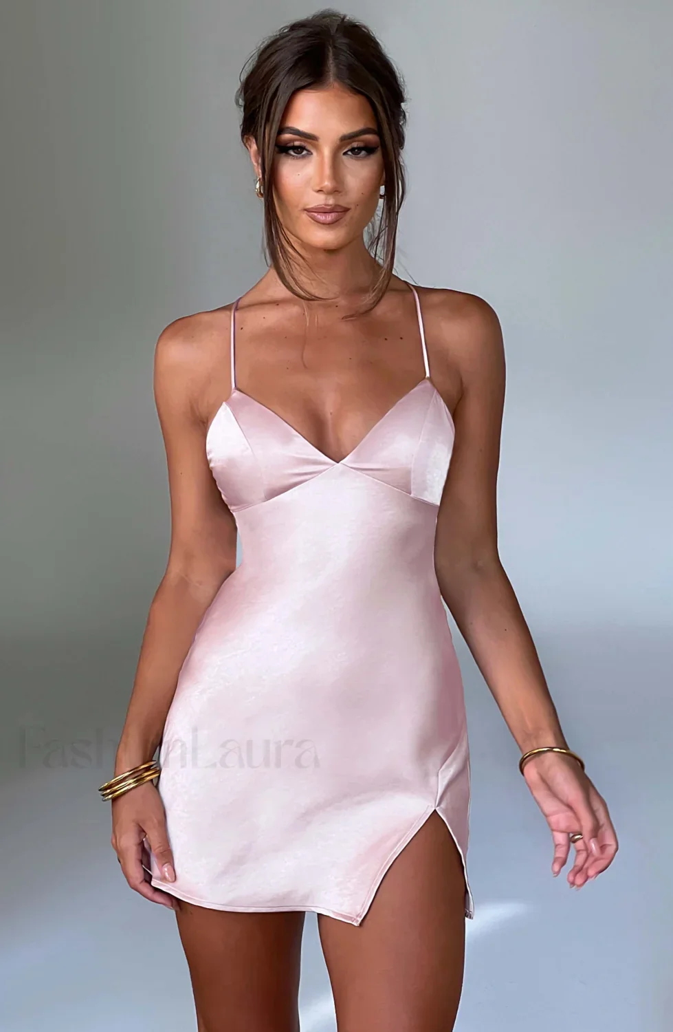 Avril Mini Graceful Dress - Blush - Image 5