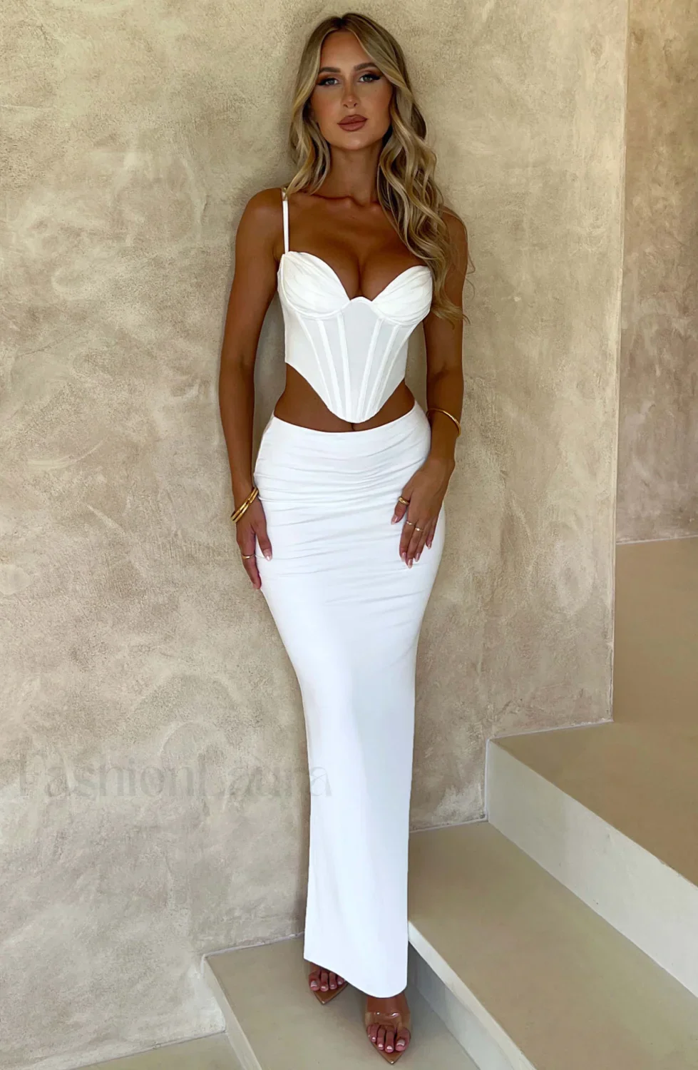 Astrid Maxi Graceful Skirt - White - Image 5