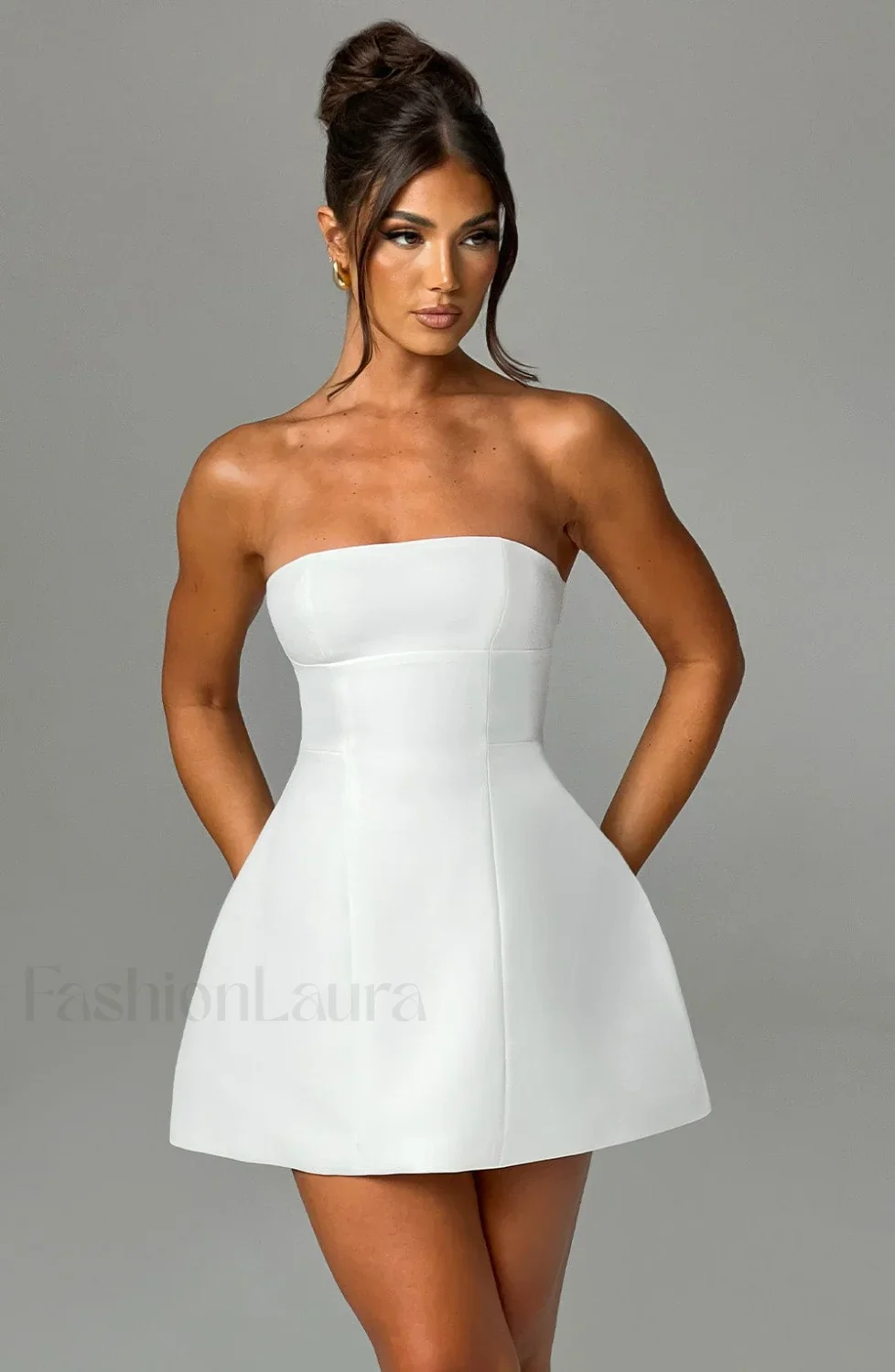 Asha Mini Graceful Dress - Ivory - Image 4