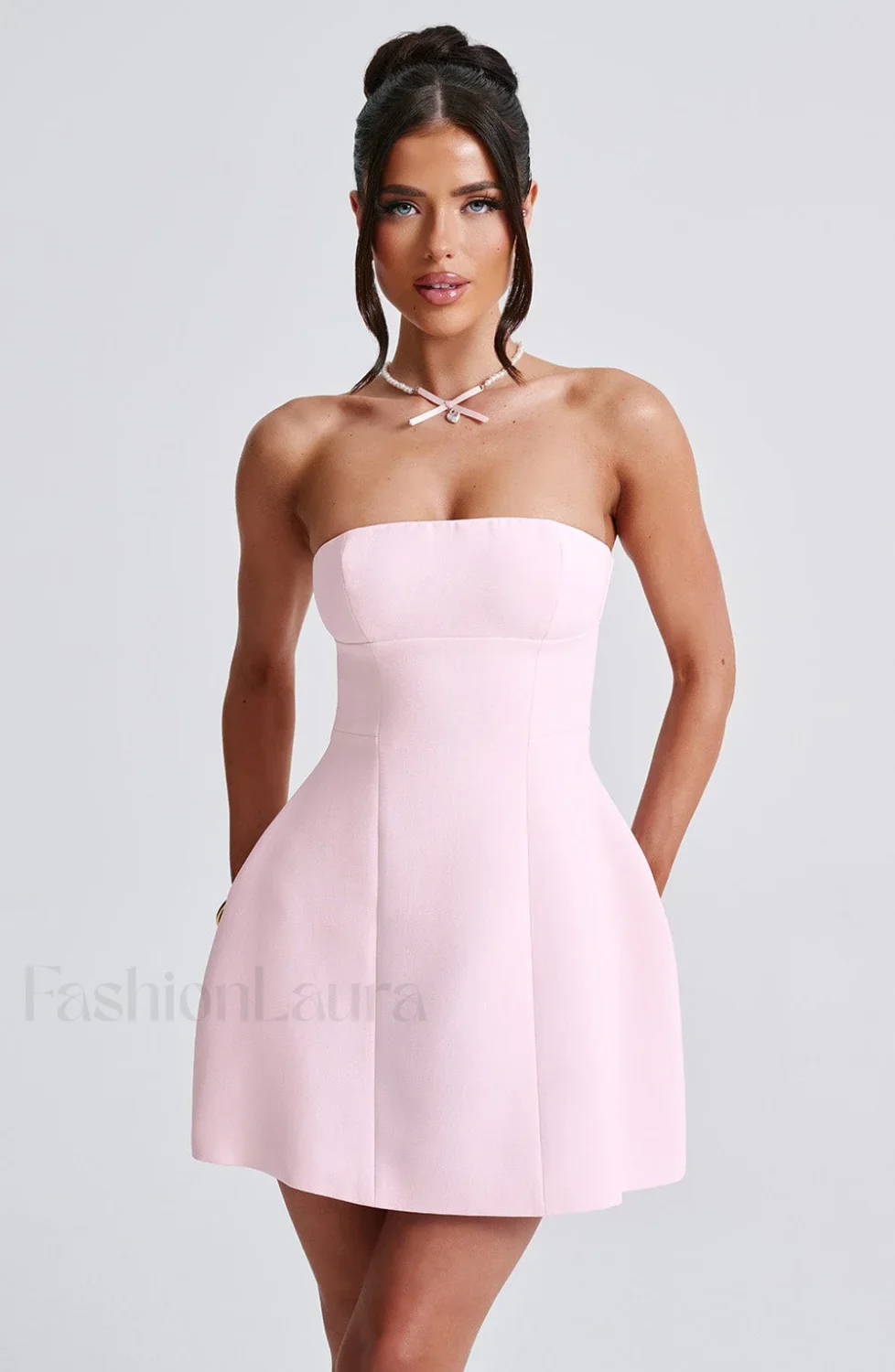 Asha Mini Graceful Dress - Blush - Image 10