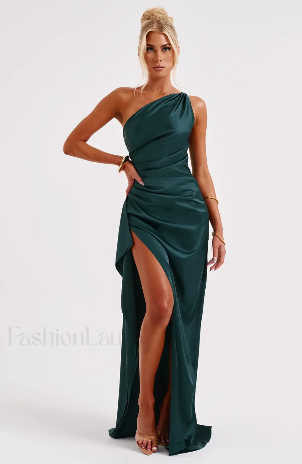 Ariel Maxi Graceful Dress - Emerald - Image 3