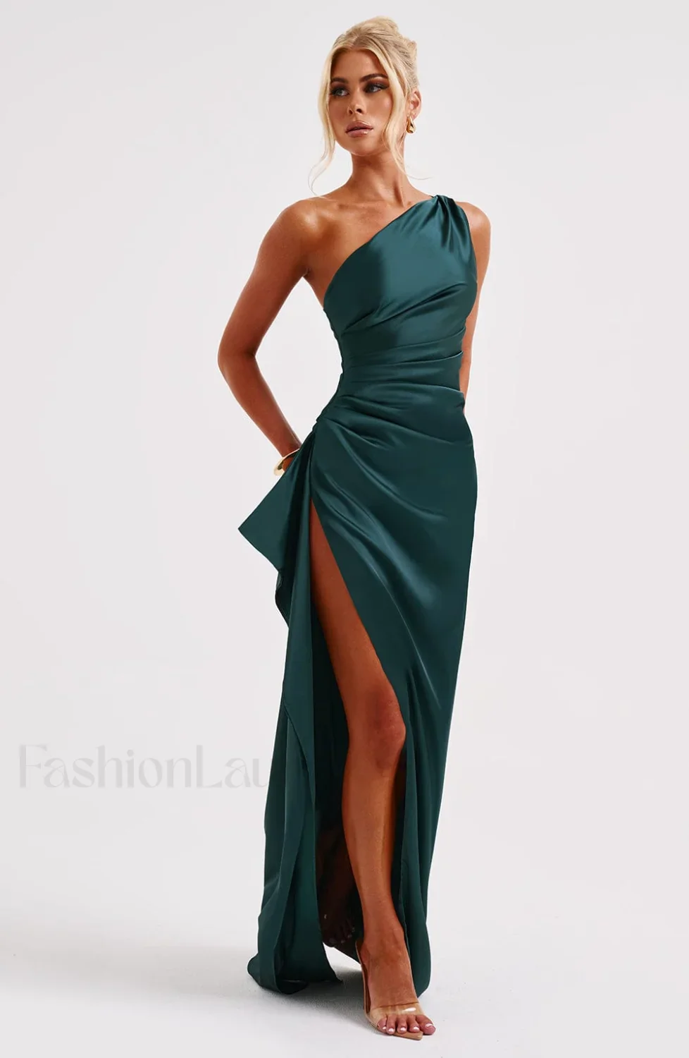 Ariel Maxi Graceful Dress - Emerald - Image 5