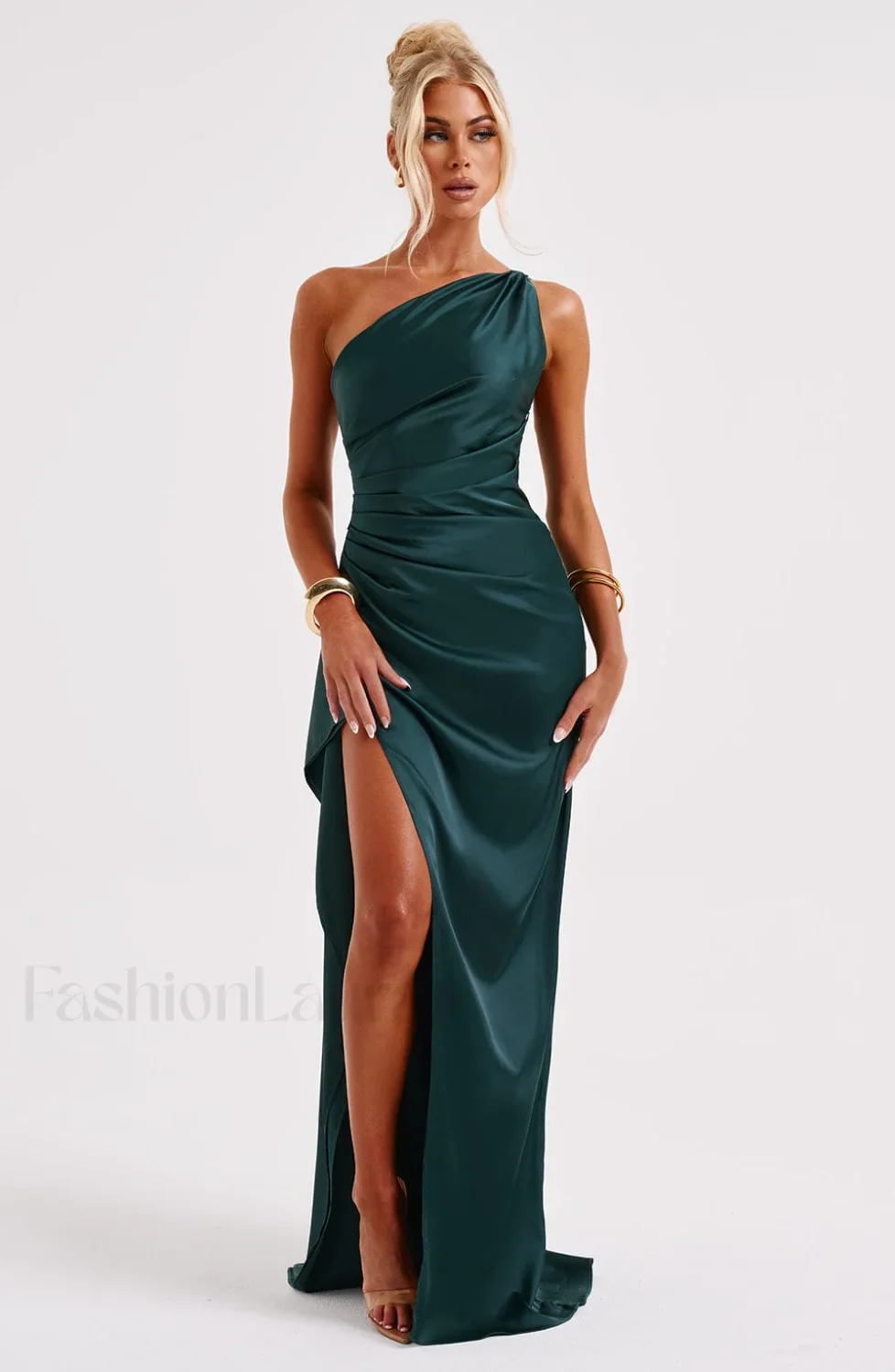 Ariel Maxi Graceful Dress - Emerald - Image 9