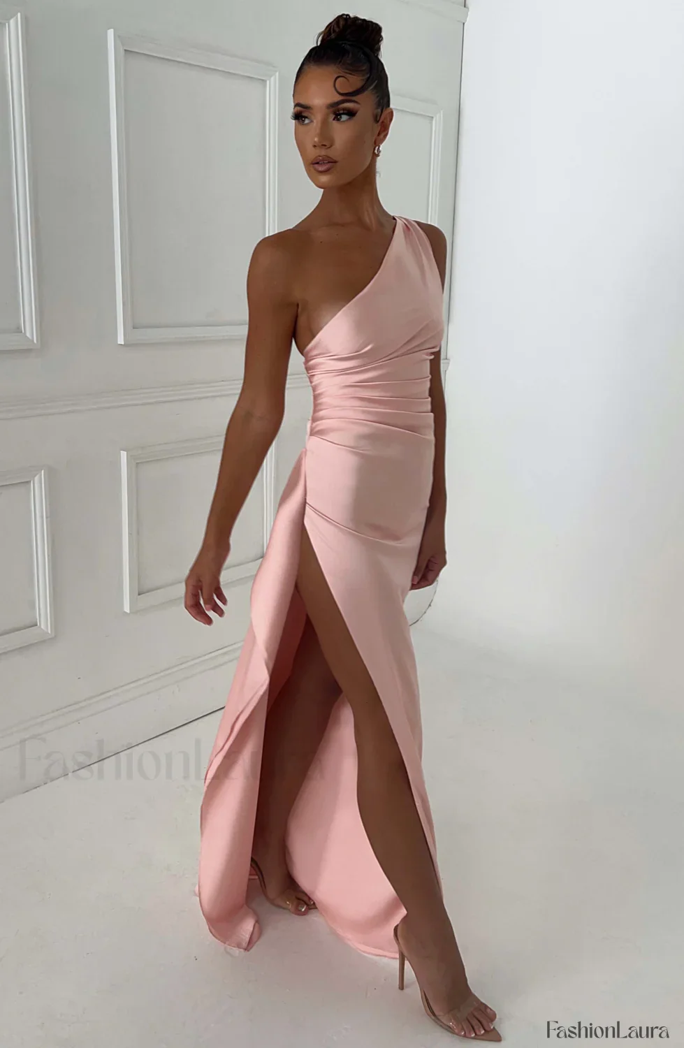 Ariel Maxi Graceful Dress - Blush - Image 36