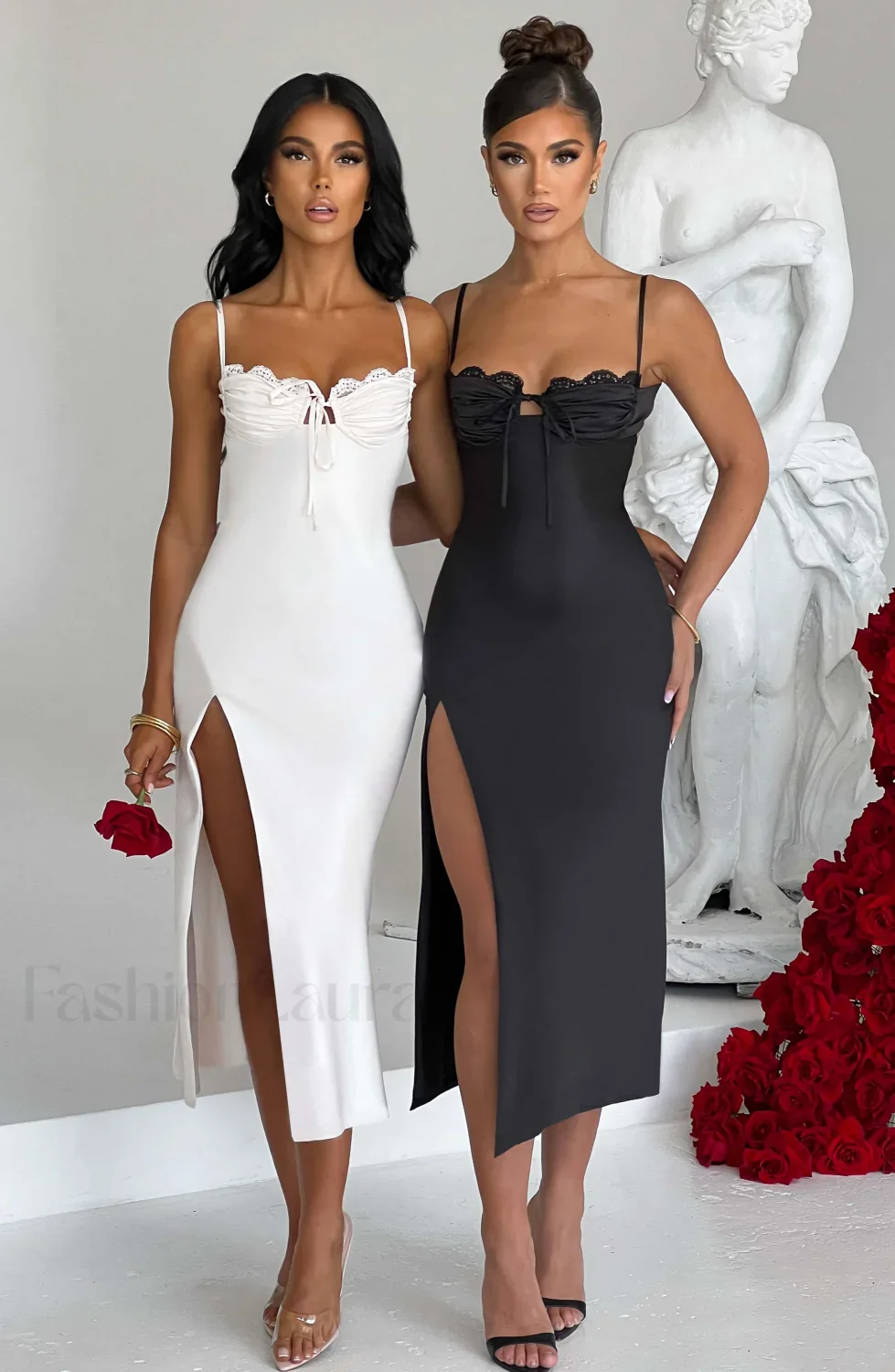 Ardelle Midi Graceful Dress - Black - Image 22