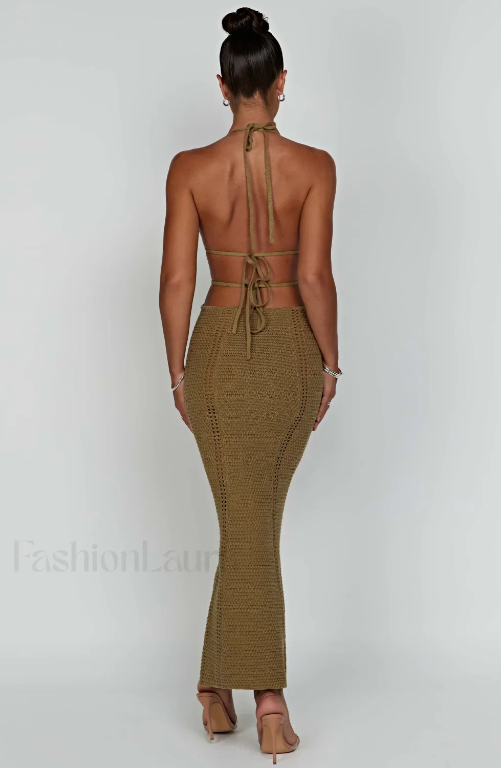 Arabella Maxi Graceful Dress - Khaki - Image 34