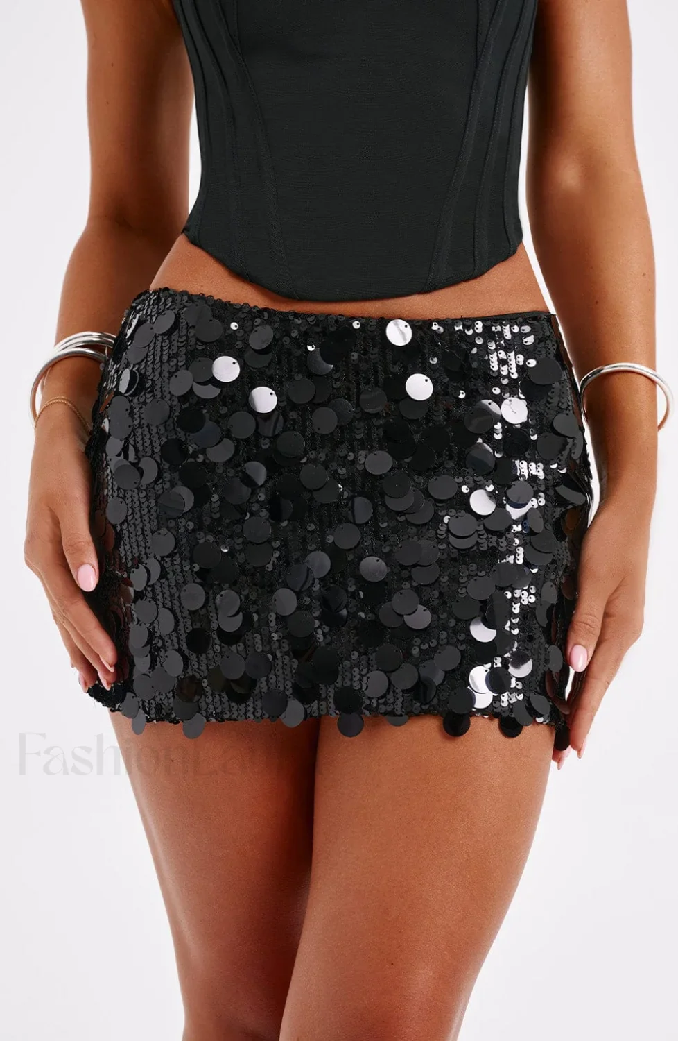 Anissa Mini Graceful Skirt - Black - Image 4