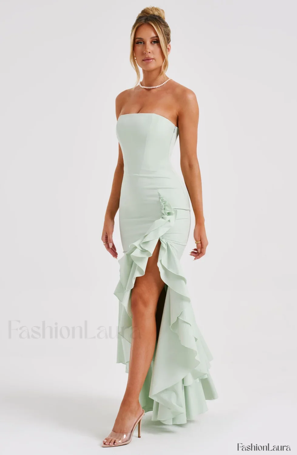 Angelina Maxi Graceful Dress - Sage - Image 11