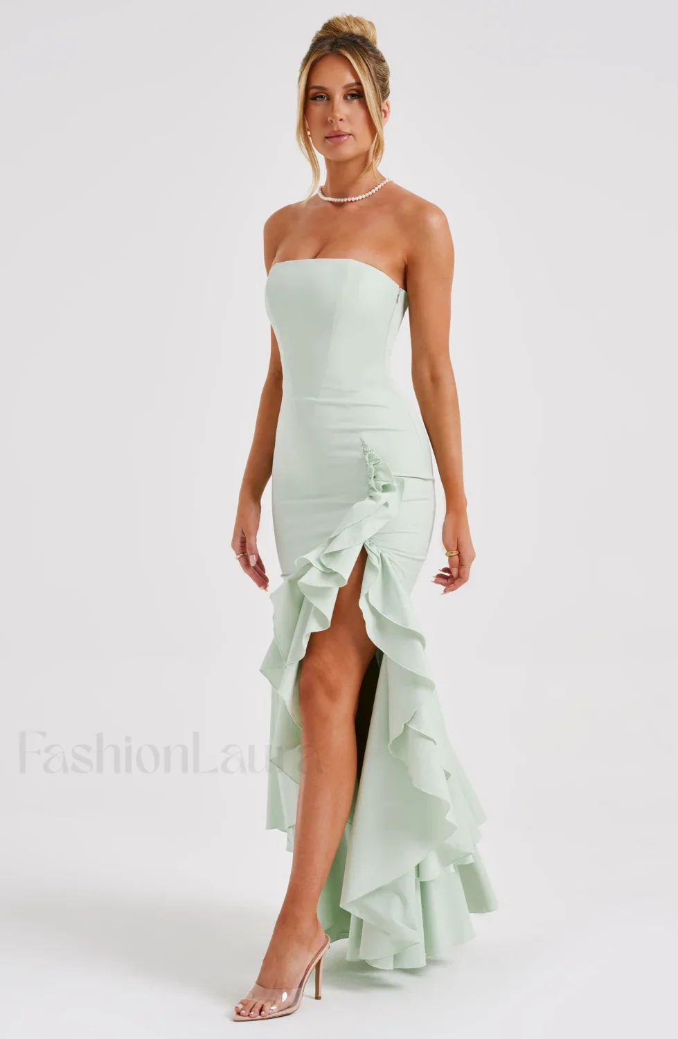 Angelina Maxi Graceful Dress - Sage - Image 2