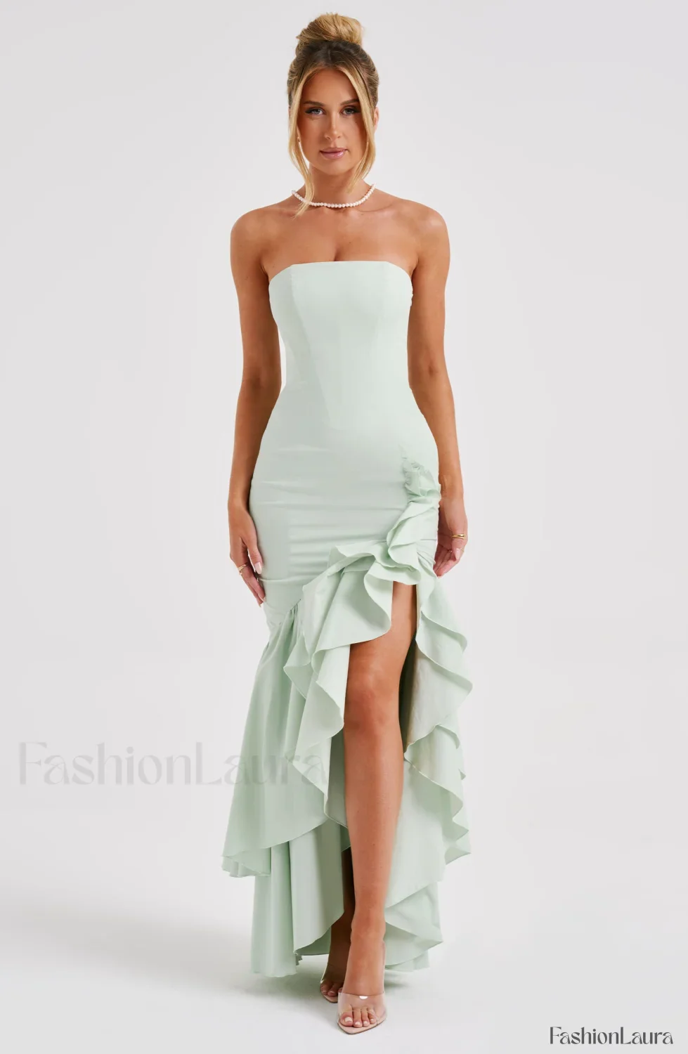Angelina Maxi Graceful Dress - Sage - Image 9