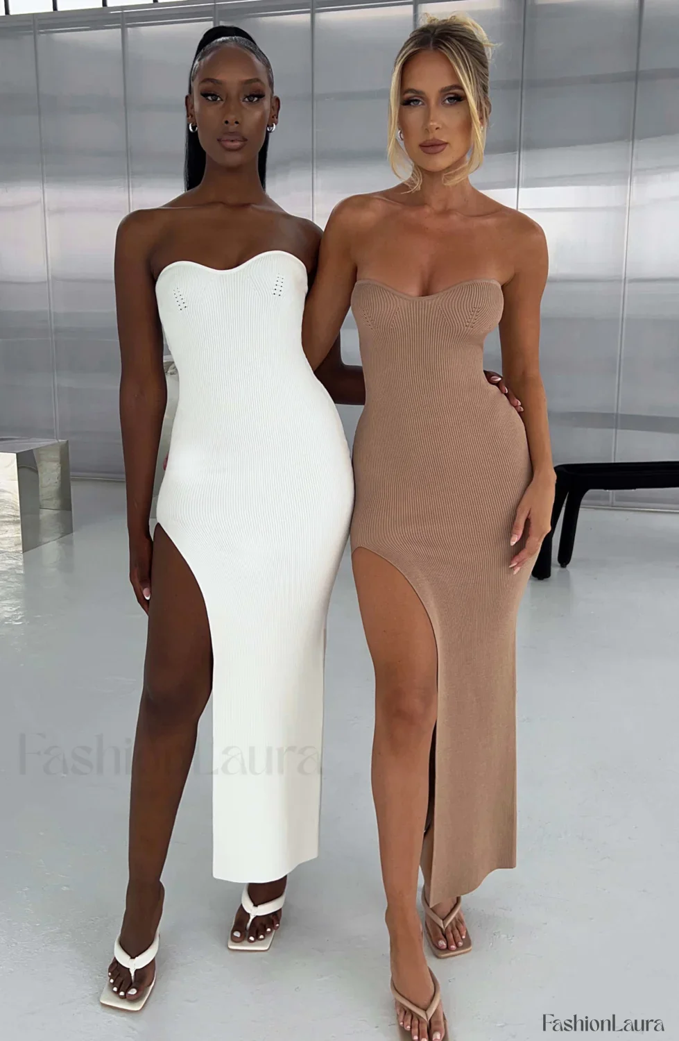 Angela Maxi Graceful Dress - White - Image 15
