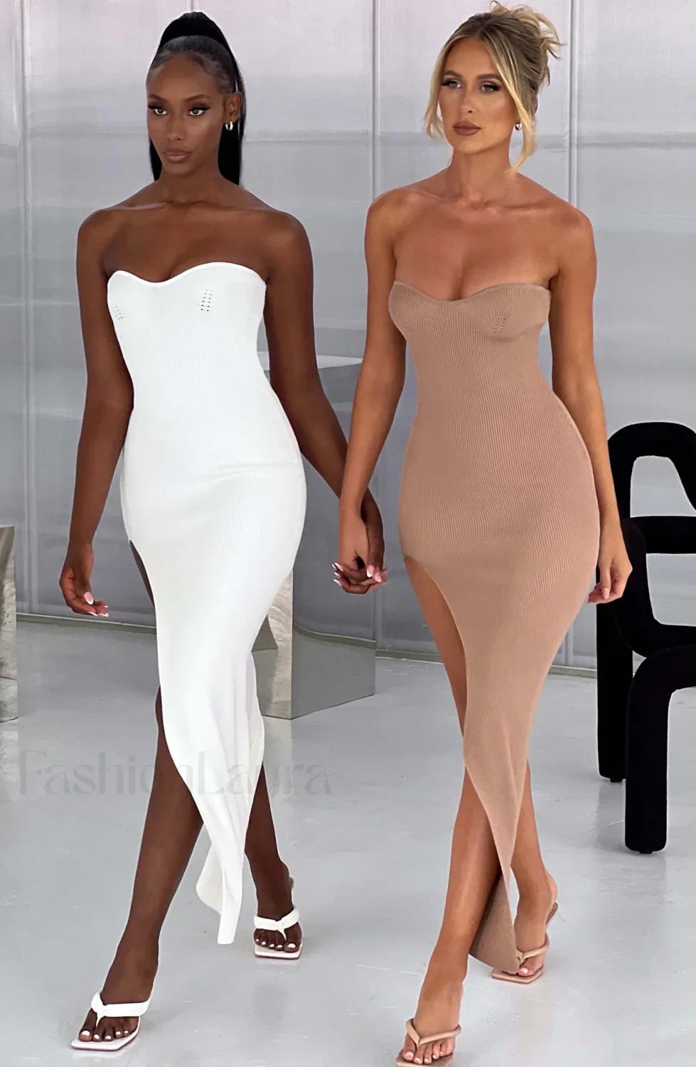 Angela Maxi Graceful Dress - White - Image 3