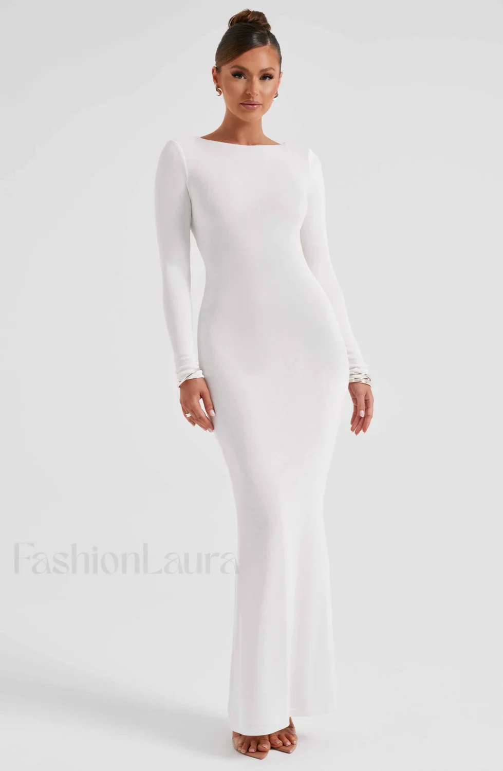 Anastassia Maxi Graceful Dress - Ivory - Image 14