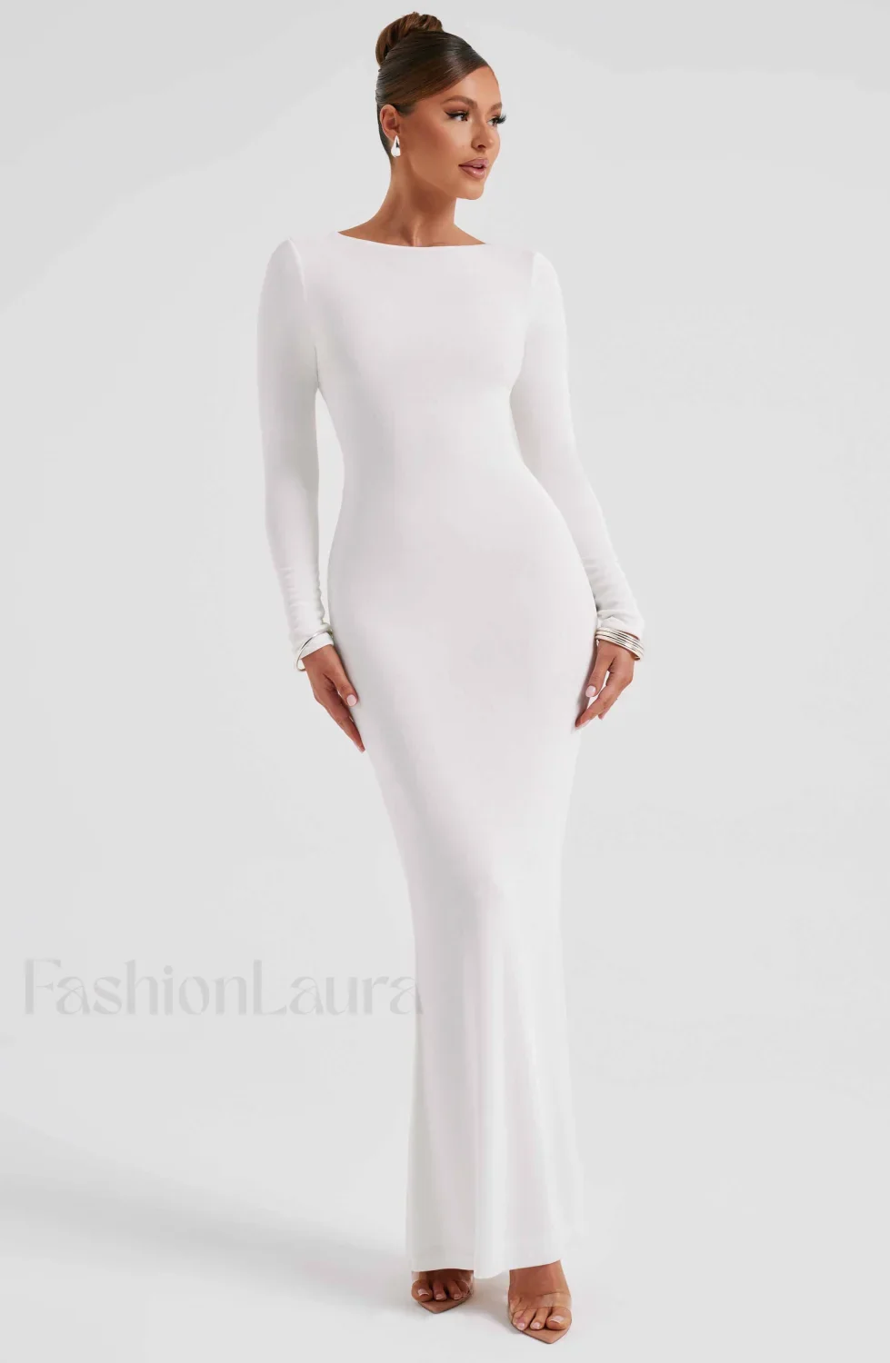 Anastassia Maxi Graceful Dress - Ivory - Image 2