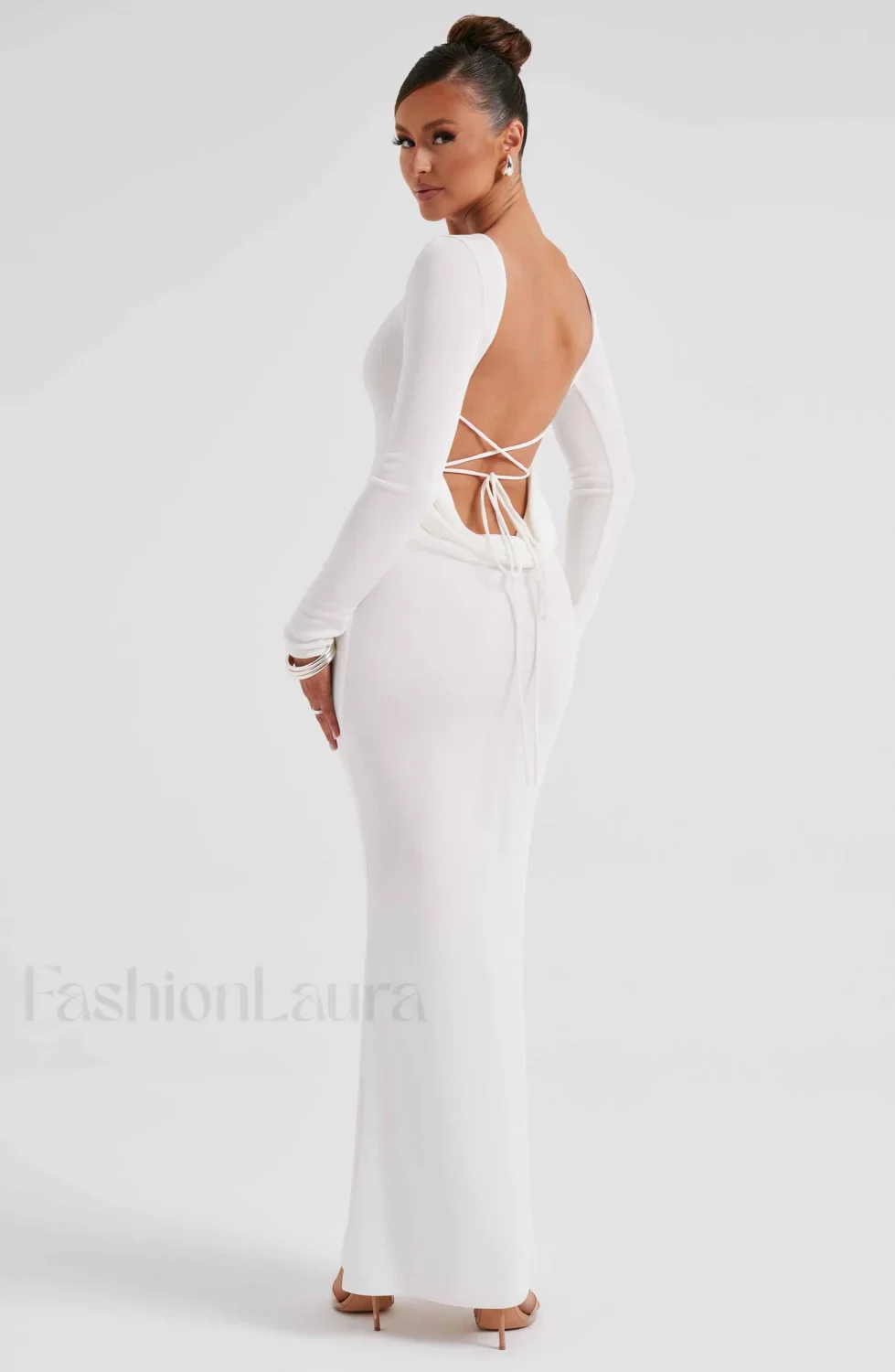 Anastassia Maxi Graceful Dress - Ivory - Image 22