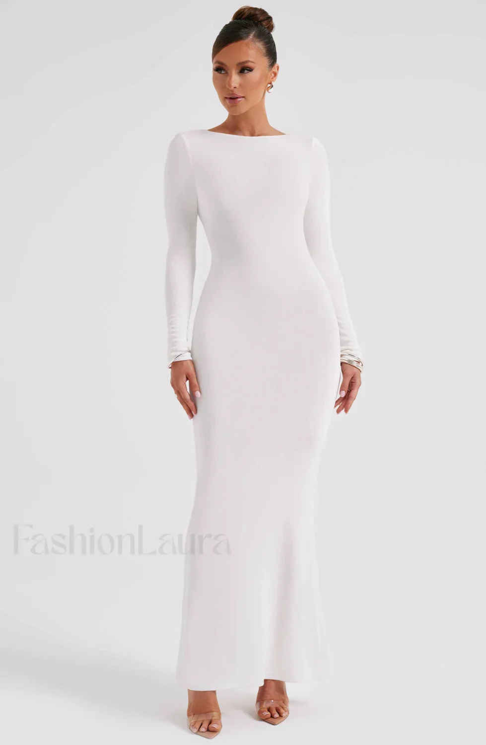 Anastassia Maxi Graceful Dress - Ivory - Image 7