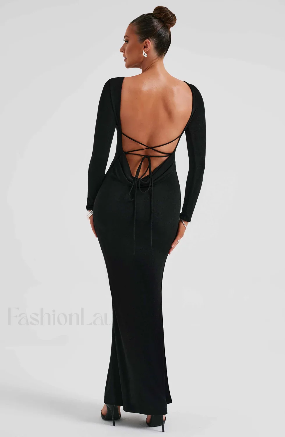 Anastassia Maxi Graceful Dress - Black - Image 13