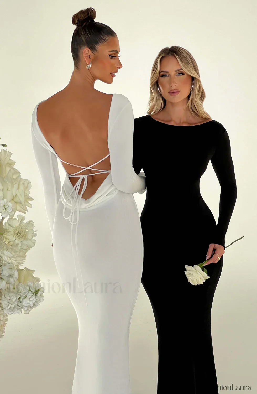 Anastassia Maxi Graceful Dress - Black - Image 25