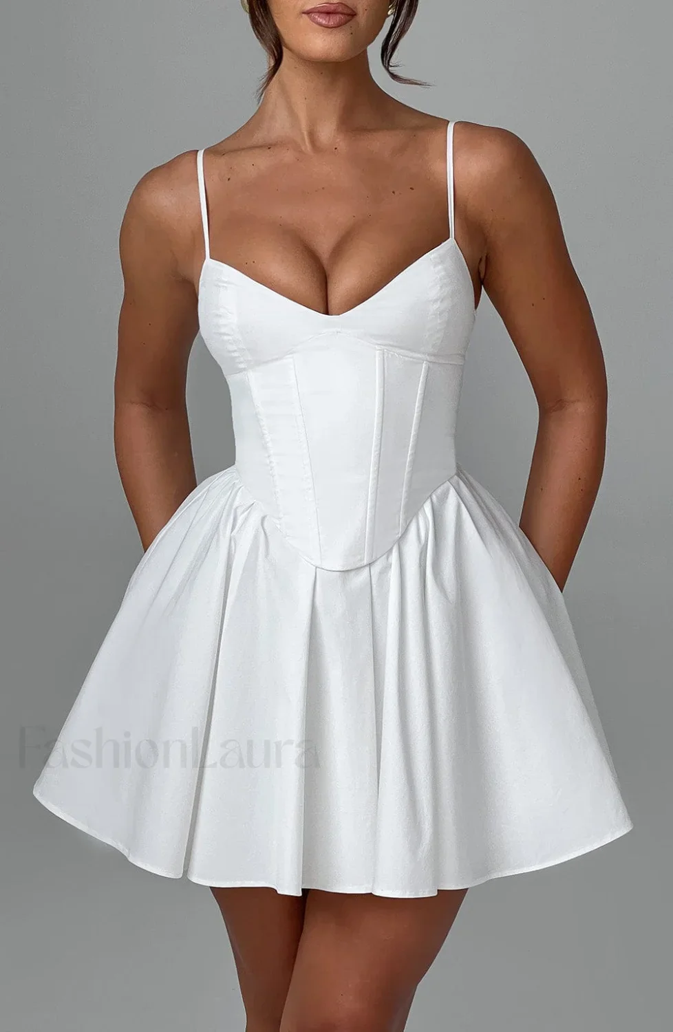 Analeigh Mini Graceful Dress - Ivory - Image 2