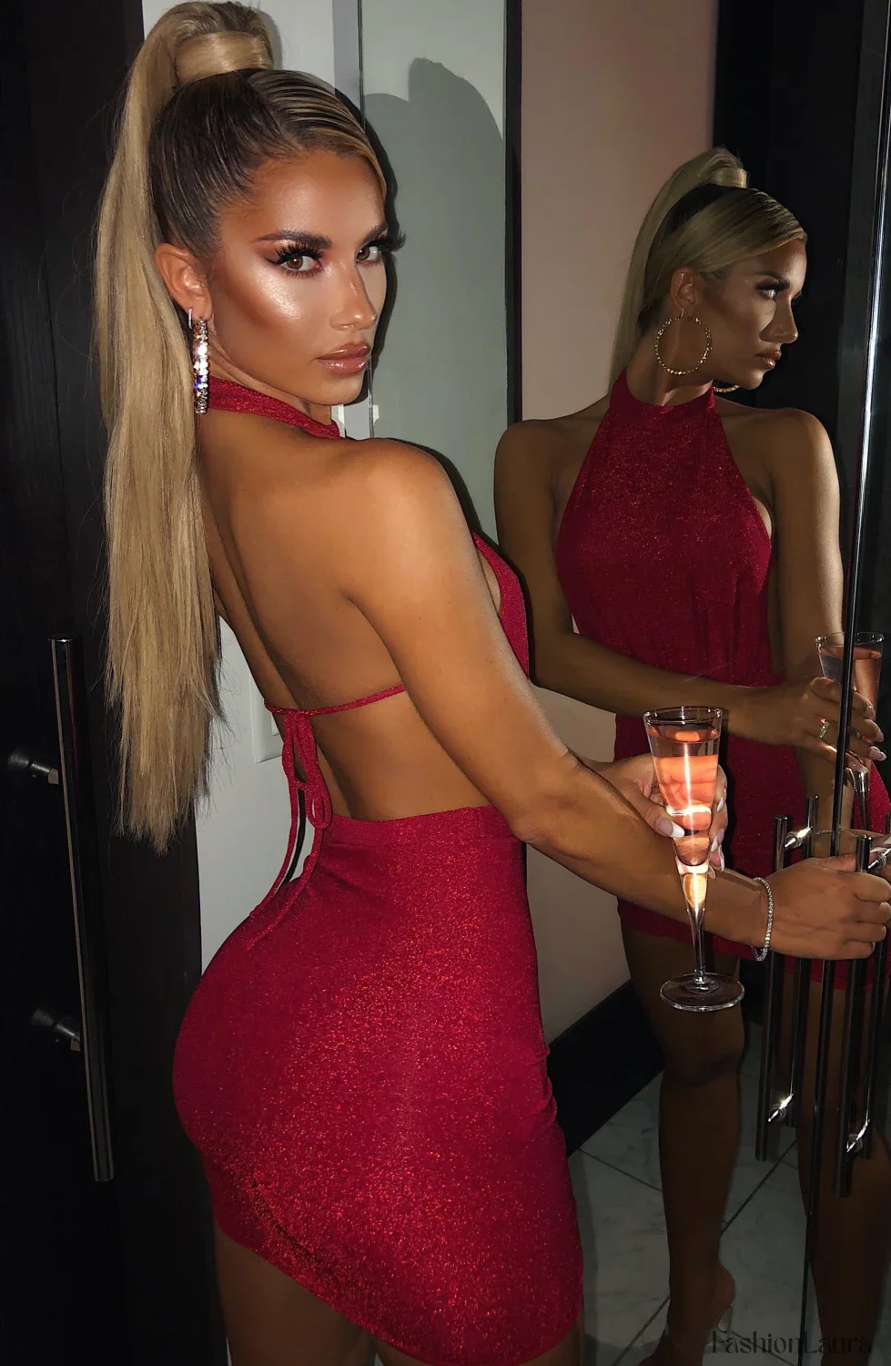 Allissa Mini Dress Trendy - Red Sparkle - Image 14