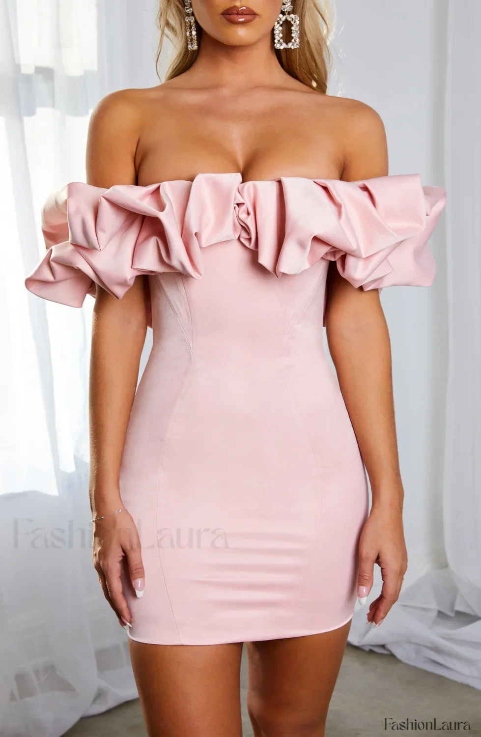 Allie Mini Dress Trendy - Baby Pink - Image 12