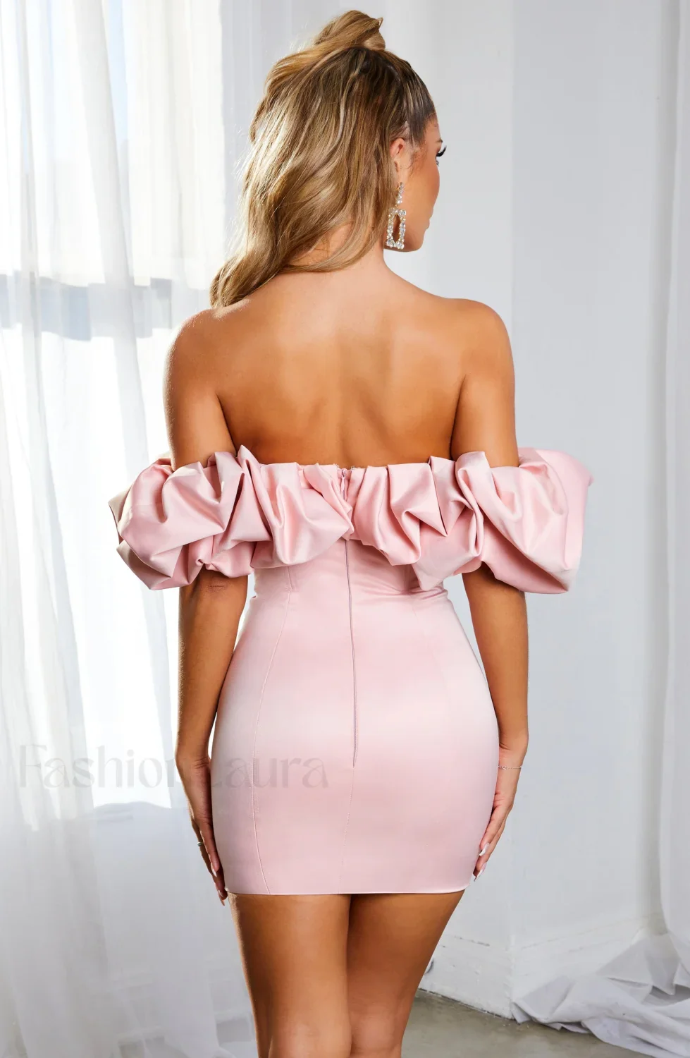 Allie Mini Dress Trendy - Baby Pink - Image 2